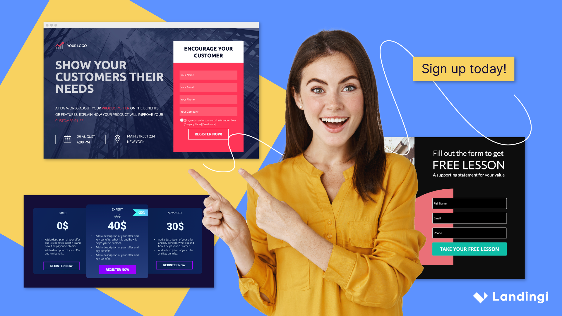 best examples of landing pages for registration